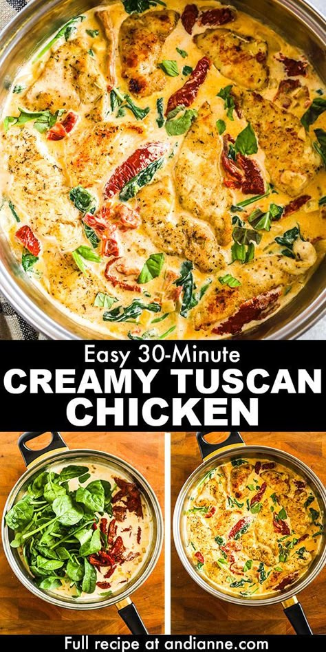 3 Ingredients Cake, Creamy Tuscan Chicken Recipe, Tuscan Food, Weights Exercise, Meal Prep Salad, Spring Dinner Recipes, Sundried Tomato Chicken, Prep Salad, Clean Eating Dinner Recipes