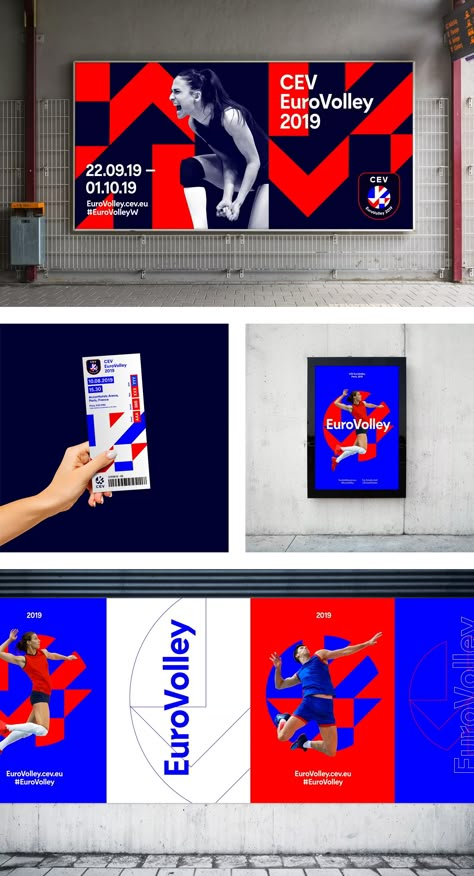 Sports Brand Identity Design, Sports Event Branding, Sport Event Branding, Sport Identity Design, Sport Branding Identity, Event Identity Design, Red And Blue Branding, Sport Branding Design, Sports Brand Identity