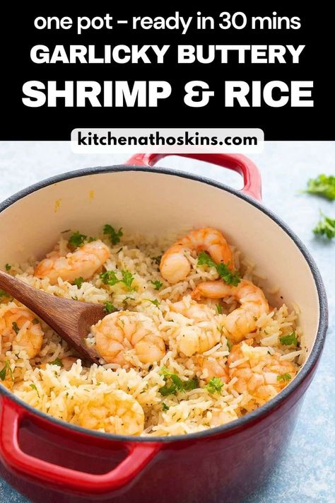 Shrimp Flavors, Shrimp And Rice Casserole, Shrimp And Rice Dishes, Shrimp And Rice Recipes, Shrimp Rice, White Rice Recipes, Vegetarian Instant Pot, Healthy Vegetarian Dinner, Rice Side