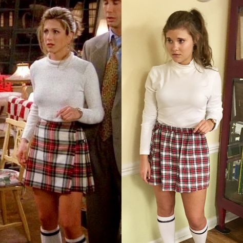 Fashion Rachel Green, Estilo Rachel Green, Rachel Green Style, Rachel Green Outfits, Green Outfits, Red Plaid Skirt, 90s Inspired Outfits, Outfit 90s, 90s Fashion Outfits