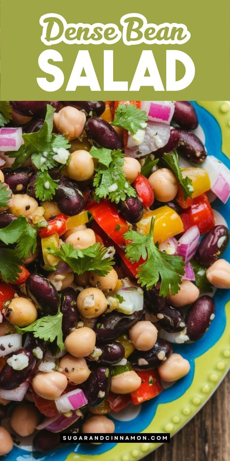 🥒 Looking for a nutritious and flavorful salad? Try our Dense Bean Salad! This recipe is packed with wholesome beans and fresh vegetables, making it a perfect choice for a balanced meal. Save this pin for a tasty, healthy salad that’s easy to whip up! 🍅 Healthy Quick Salads, Healthy 3 Bean Salad, Bean Recipes To Lower Cholesterol, Cold Bean Recipes, Adzuki Bean Salad, Easy Good Salad Recipes, Salad With Red Beans, Dressing For Bean Salad, Kidney Bean Salad Recipes Healthy