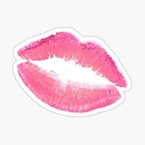 Kiss Mark Wallpaper, Lipstick Photos, Lipstick Mark, Kiss Mark, Makeup Stickers, Pink Stickers, Preppy Stickers, Pink Lip Gloss, Stickers Cool