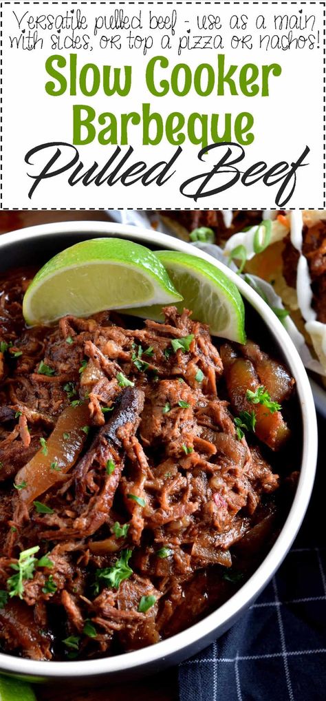 Beef Sirloin Tip Roast, Crockpot Fajitas, Slow Cooker Bbq Beef, Sirloin Tip Roast, Barbeque Recipes, Pulled Beef, Slow Cooker Recipes Beef, Best Guacamole Recipe, Slow Cooker Bbq