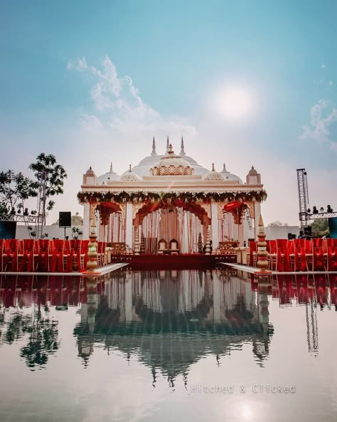 Photo From May 2020 - By Hitched and Clicked Mandap Wedding, Mandap Ideas, Indian Wedding Venue, Royal Indian Wedding, Mandap Design, Indian Destination Wedding, Destination Wedding Decor, Palace Wedding, Wedding Entrance Decor