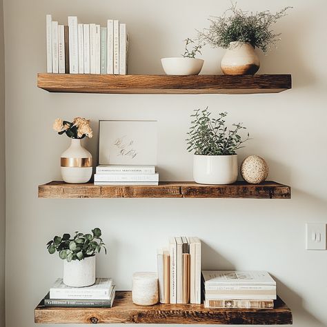 40 Simple Floating Shelf Decor, Diy Home Decor On A Budget Easy, Joanna Gaines Decor, Book Shelf Decor, Floating Shelf Decor, Solid Wood Dresser, Leftover Paint, Home On A Budget, Room Makeovers