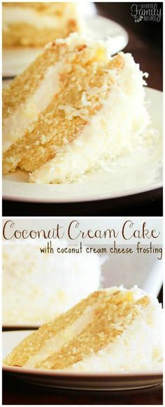 Coconut Cream Cheese, Coconut Cream Cheese Frosting, Coconut Cream Cake, Cake With Coconut, Coconut Cake Recipe, Coconut Bread, Coconut Frosting, Coconut Desserts, Poke Cakes