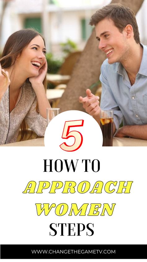 Have you ever seen a beautiful young lady that you wanted to talk to, however you got nervous or simply didn’t know what to say? Yes, I bet you have. It’s happened to the majority of men. That’s why this article is giving you 5 Steps On How To Appropriately Approach Women. Follow these steps next time you see such a beautiful young lady and you’ll be approaching her appropriately. #datingtips #datingtipsformen #howtoapproachwomen #adviceformen #getagirlfriend | ChangeTheGameTV.com How To Approach A Girl, Text Conversation Starters, How To Approach Women, Get A Girlfriend, Couple Travel, Dating Tips For Men, Online Dating Profile, Online Dating Advice, Words To Use