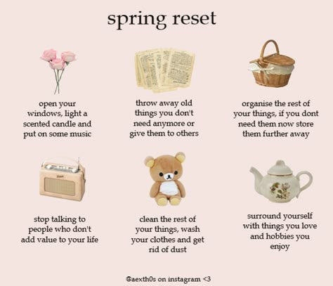 Spring Clean Aesthetic, Clean Spring Aesthetic, Spring Self Care Aesthetic, Spring Reset Aesthetic, Spring Movies List, Spring Glow Up, Romanticize Cleaning, Romanticizing Cleaning, Spring Bedroom Aesthetic