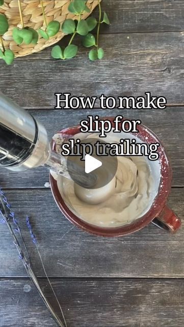 How To Make Slip For Slip Trailing, Piping Clay Slip, Piping Slip Ceramics, How To Make Slip For Pottery, Clay Slip Recipe, Slip Pottery Designs, Pottery Decorating Techniques, Slip Decorating Pottery, Pottery Tools Make Your Own