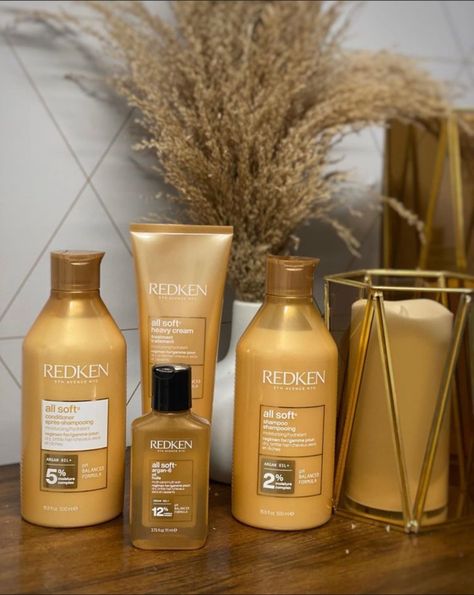 Redken All Soft Shampoo, All Soft Redken, Redken Products Aesthetic, Redken Aesthetic, Redken Shampoo And Conditioner, Redken Products, Redken Shampoo, Redken All Soft, Healthy Hair Routine