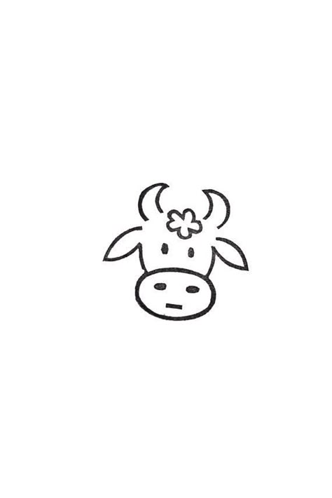 Cute Cow Doodle Easy, Minimalistic Cow Tattoo, Cow Tattoo Stencil, Small Animal Tattoos Simple, Cow Line Tattoo, Minimalist Cow Tattoo, Cow Face Tattoo, Cow Tattoo Small Simple, Highland Cow Tattoo Simple