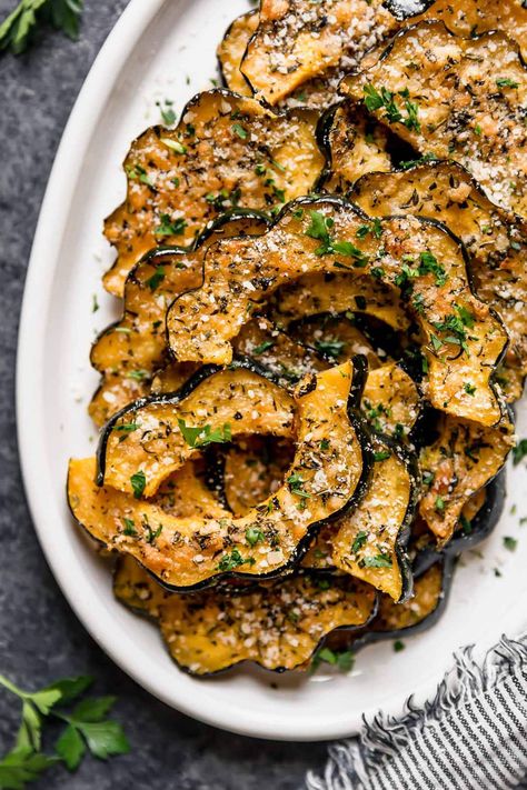 This Roasted Acorn Squash Recipe is unlike any other side dish you'll find. We think it's the best (and easiest) way to prepare acorn squash for your dinner table, holiday menu, and fun foodie gatherings. Made with fresh herbs, Parmesan cheese, and melted butter. Parmesan Roasted Acorn Squash, Parmesan Herb Roasted Acorn Squash, Parmesan Roasted Squash, Acorn Squash Sweet Potato, Acorn Squash With Stuffing, Best Veggie Sides, A Corn Squash, How To Roast Acorn Squash In Oven, Delicada Squash Recipes