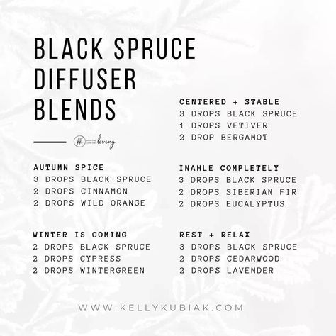 Black Spruce Diffuser Blends, Daytime Routine, Diffuser Blends Doterra, Essential Oil Blends Roller, Spruce Essential Oil, Terra Essential Oils, Essential Oils Diffuser Blends, Doterra Blends, Diy Wax Melts