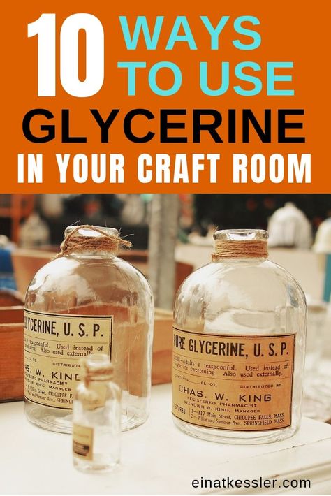 How to use Glycerine in crafts and in the craft room Homemade Craft Supplies, Uses For Glycerin, Hand Craft Ideas, Glycerine Uses, Jars Crafts, Craft Hacks, Easy Acrylic Painting Ideas, Craft Recipes, Diy Techniques And Supplies