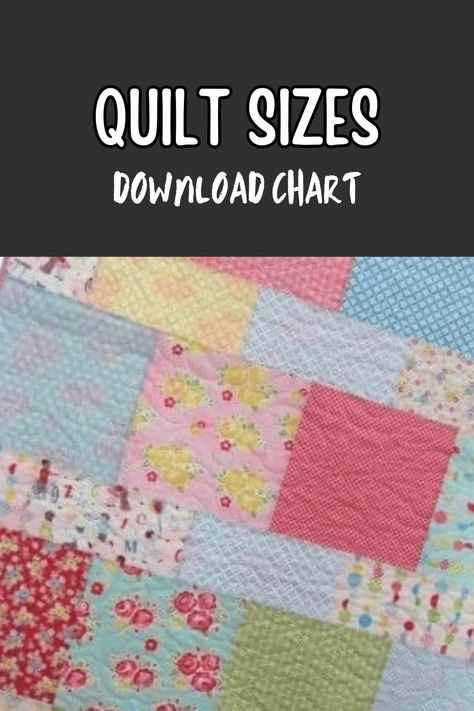 "Unlock the secrets of quilt sizing with our comprehensive Guide to Quilt Sizes. From throw blankets to king-size masterpieces, explore dimensions tailored to every bed and decor style. Elevate your quilting game with precise measurements and create cozy masterpieces for every room in your home." Throw Size Quilt Dimensions, Diy King Size Quilt, King Size Quilt Measurements, Queen Size Quilt Dimensions, Quilt Sizes Guide Charts, Crib Quilt Size, Quilt Size Charts, Quilt Measurements, Quilting Math