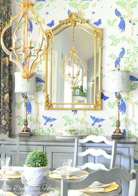 Chinoiserie Stencil, Chinoiserie Mural, Large Wall Stencil, Mural Stencil, Wall Stencil Patterns, Wallpaper Stencil, Chinoiserie Wall, Vert Turquoise, Chinoiserie Wallpaper