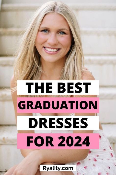 The black graduation dress ideas on this list are my absolute fav, def copying for my graduation Graduation Dresses 2023, University Graduation Outfit For Women, Graduation Dresses Black, College Graduation Dress Ideas, College Graduation Outfit Ideas Dresses, White Graduation Dress College, College Graduation Dress, University Graduation Dresses, College Graduation Dresses