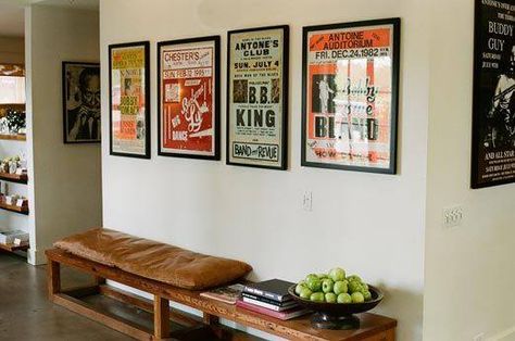 One poster on its own doesn't always say much, but four posters hung side by side can speak volumes. | Larson-Juhl Custom Frames Cheap Wall Art Ideas, Art Ideas For Home, House In The Hills, Hotel San Jose, Cheap Wall Art, Wall Art Ideas, Hill Interiors, House Interior Decor, The Hills