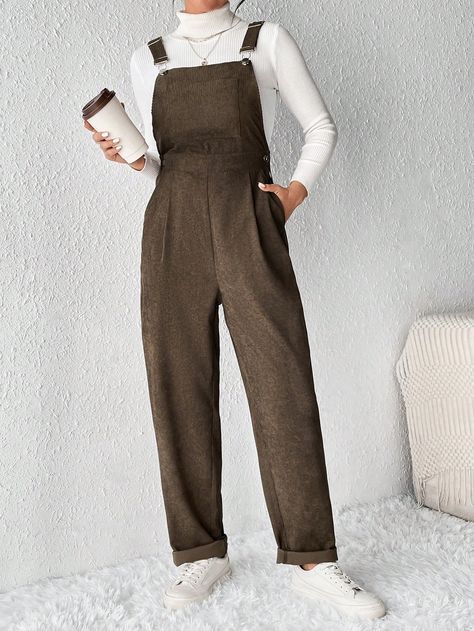 Play Cafe, Dungarees, Jumpsuit, Solid Color, Cafe, Collar, Quick Saves, Color, Tela