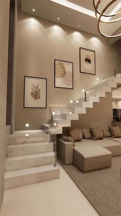 Staircase Design Modern, Latest Living Room Designs, Interior Design Your Home, Hall Interior Design, Luxury House Interior Design, Home Stairs Design, Stairs Design, Apartment Interior Design, Home Room Design