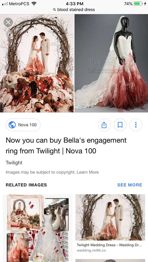 Wedding Dress With Blood On It, Zombie Wedding Dress, Horror Wedding Dress, Wedding Dress Halloween Costume Ideas, Blood Wedding Dress, Demolition Lovers Cosplay, Blood Stained Dress, Twilight Wedding Scene, Twilight Wedding Dresses