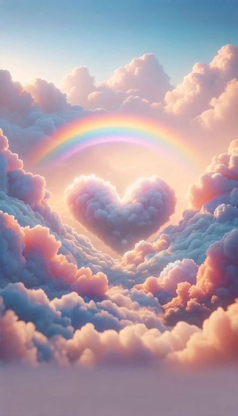 Clouds Rainbow, Wallpaper Heart, Dreamy Artwork, Surreal Photos, Iphone Wallpaper Hd Nature, Beautiful Art Pictures, Pretty Landscapes, Rainbow Wallpaper, Beautiful Wallpapers Backgrounds