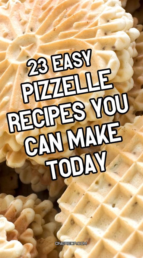 Discover 23 easy pizzelle recipes you can make today, from traditional flavors to exciting twists. Visit our site for these simple and delicious ideas to elevate your cookie game! Soft Pizzelle Recipe Italian, Pizzelle Recipes Flavored, Cake Mix Pizzelle Recipe, Pizzelle Recipe Italian Vanilla, Pizelle Cookies Recipes Pizzelle Maker, Pizelle Cookies Recipes Lemon, Pizzelles Recipe Holiday, Easy Pizzelle Recipe, Vanilla Pizzelle Recipe