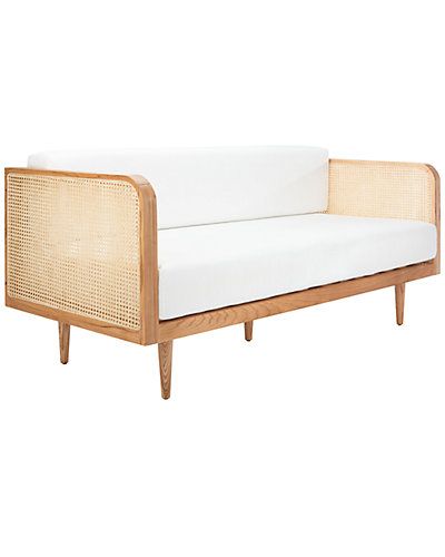 Rue La La — Safavieh Couture Helena French Cane Daybed Cane Daybed, Rattan Daybed, Day Bed, Linen Cushion, Kids Home, Bed Sofa, Bedroom Bed, Ash Wood, Daybed