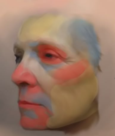 face color zones from cowsmanaut youtube video Face Colouring Reference, Colorful Skin Drawing, Color Zones Of The Face Art, Color Zones Of The Body Art, Skin Coloring Reference, Face Temperature Painting, Face Color Reference, Coloring Faces Digital, Painting Reference Face