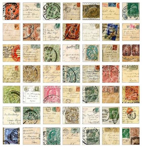 Vintage Stamps Postage, Vintage Tickets, Journal Printables Free, Vintage Paper Printable, Vintage Ticket, Stamps Postage, Junk Journal Printables, Papel Vintage, Free Vintage Printables