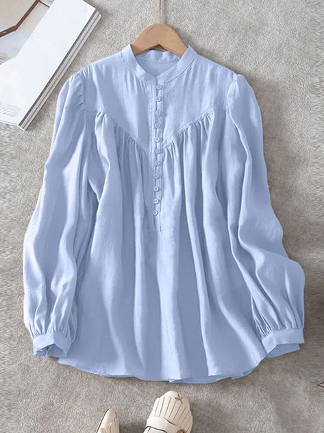 Cheap Trending Now, Fashion Trending Now Online for Sale - roselinlin | roselinlin Long T Shirt For Women, Hijab Tops Long Sleeve, Beautiful Shirts For Women, Shirt Style Tops For Women, Hijabi Blouse Outfit, Casual Blouse Designs Cute Tops, Trendy Long Sleeve Tops, Tops Designs Long, Long Shirt Outfits Women