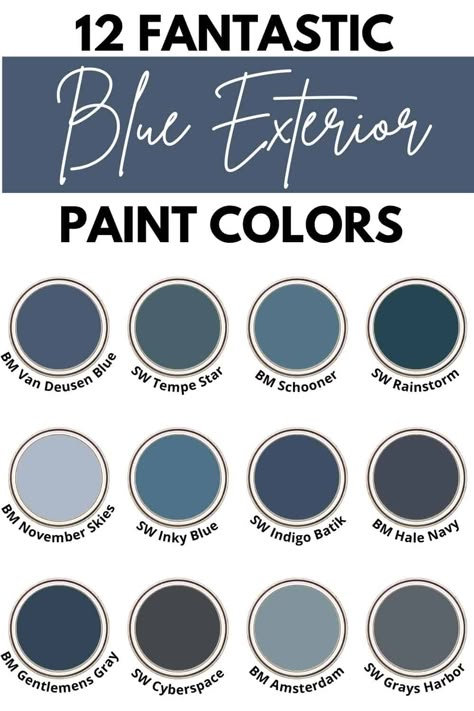 Navy Blue Outside House Paint, Blue And Brown Home Exterior, Light House Dark Trim Exterior Paint, Navy Gray House Exterior, Grey And Navy House Exterior, Blue Country House Exterior, Dark Blue House With Black Shutters, Blue Wooden House Exterior, Blue Paint Colors For Exterior Of House