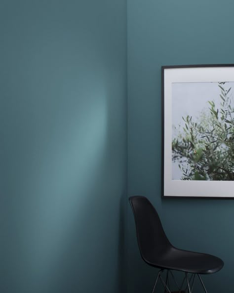 Charcoal Blue Green Paint, Teal Gray Paint, Moody Blue Nursery, Moody Blue Green Paint Colors, Benjamin Moore Slate Teal, Smokey Teal Paint, Muted Teal Paint Color, Teal Office Decor Ideas, Behr Paint Dark Teal