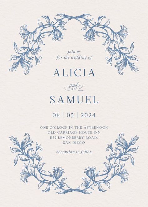 Vintage Invitation Card Design, Wedding Invitation Digital Cards, Weeding Inviting Card, Elegant Invitation Design Template, Canva Wedding Invitations Template, Christian Wedding Invite, Wedding Invite Simple, Old Money Save The Date, Wedding Invites Digital