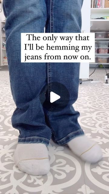 Missy Luukkonen on Instagram: "Calling anyone who’s bought the perfect jeans only to find that the length isn’t quite right….or if you’re a short girl like me they are usually 5” too long!  We all know that when you hem jeans the traditional way, the look like they have been hemmed. The way to avoid that is to keep the original hem.   Here is how to do just that:  Put them on and cuff them up to your desired length. Stand up straight and put on some shoes to make sure you like where they hit.   Pin just above the cuff.   Then measure from the bottom of the  cuff to the bottom of the original hem. Pin this way all the way around the leg. Try them on again to be sure. When you have them on, carefully tuck the cuff up into the leg and fold the original hem down just to test the length one mor Diy Hemming Jeans, Jean Cuffs How To Fold, Hem Long Pants, Heming Jeans Hack, Rehemming Jeans, How To Fold Up Jeans Cuffs, Hemming Jeans Hack, Best Way To Hem Pants, Diy Hem Jeans