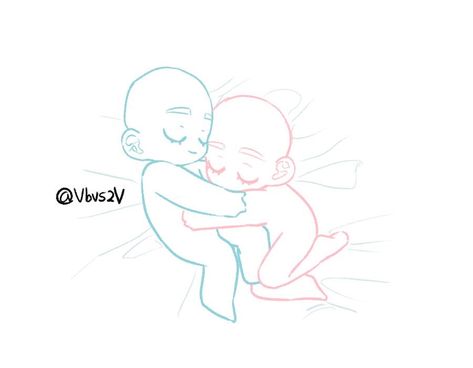 Couple Chibi Reference, Chibi Cuddling Poses, Sleeping Cuddling Pose Reference, Sleeping Chibi Reference, Chibi Cuddle Poses, Cute Couple Poses Drawing Hugging, Sleeping Chibi Base, Chibi Sleeping Pose Reference, Yumeship Poses