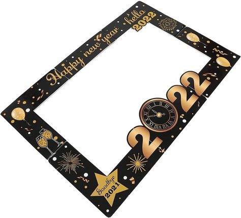 Cadre Photo Booth, New Year Photo Booth, Photo Booth Picture Frames, Party Photo Frame, New Year Photo, Frame Props, Party Fotos, Photo Frame Prop, New Year's Party Decorations