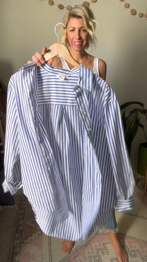 Cotton Poplin Shirt curated on LTK Oversize Poplin Shirt Outfit, Striped Poplin Shirt Outfit, Oversized Poplin Shirt Outfit, Oversized Striped Shirt Outfit, Poplin Shirt Outfit, Oversized Poplin Shirt, Oversized Striped Shirt, H&m Shirts, Cotton Poplin Shirt