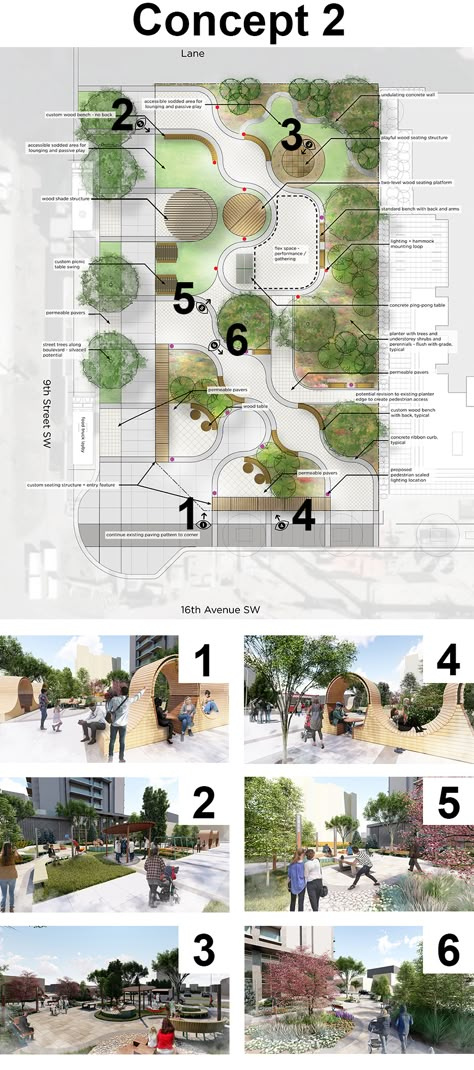 New park space in the Beltline | Engage Park And Playground Design, Public Garden Design Landscapes, Park Plans Architecture, Parks Design Landscape, Public Space Urban Design, Public Space Landscape Design, Architectural Park Design, Urban Parks Design, Village Park Design