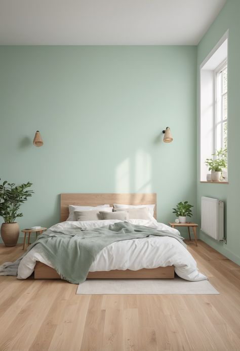 Mint Green Paint Walls Bedrooms, Mint Green House Interior Design, Mint Walls Bedroom, Mint Green Bedroom Walls, Mint Green Paint Walls, Bedroom Ideas Mint Green, Mint Green Girls Bedroom, Mint Green Room Aesthetic, Mint Bedroom Walls