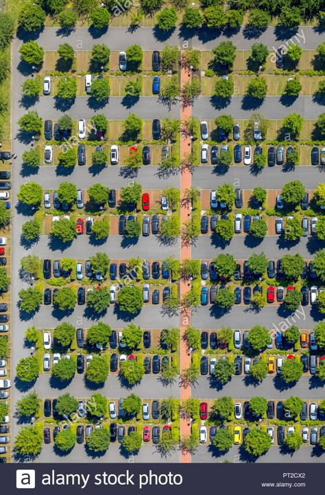 Parking Area, Car Parks, Green Parking, Car Park With Garden, Car Parking Landscape, Car Park, Green Public Space, Green Parking Lot, Car Park Design