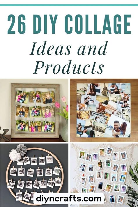 26 DIY Photo Collage Ideas and Products Picture Collage Craft Ideas, 4 Pic Collage Aesthetic, Family Photos Collage Ideas, Diy Photo Collage Ideas Creative Gift, How To Make Picture Collage, Making A Collage With Pictures, Collage Board Diy, Picture Project Ideas, Photograph Collage Ideas