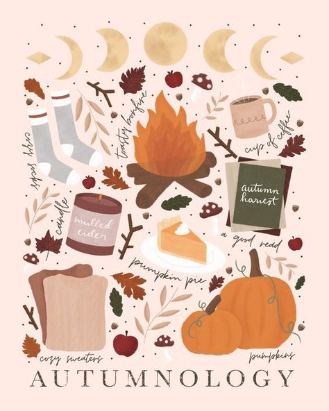 Fall Digital Art, Fall Mood Board, Autumn Illustration, Autumn Magic, Fall Feels, Digital Art Print, Autumn Cozy, Autumn Art, Autumn Aesthetic