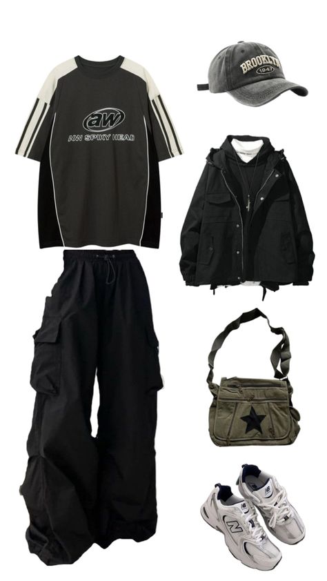 #outfit #outfitinspo #tomboy #pinterest Outfit For Tomboy, Best Tomboy Outfits, Tomboy Clothing Style, Y2k Fashion Tomboy, Tomboy Things, Tomboy Streetwear Outfits, Tomboy Pants, Tomboy Autumn Outfits, Cute Outfits Tomboy