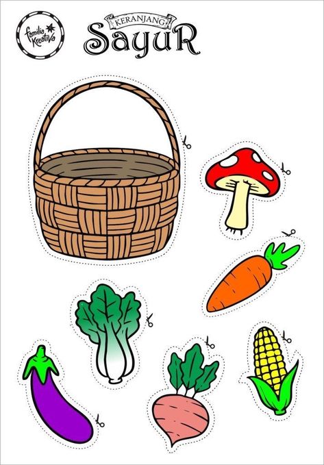 Vegetables Craft, Vegetables Printable, Vegetable Crafts, Preschool Activities Printable, English Activities For Kids, Kindergarden Activities, Preschool Activities Toddler, Kindergarten Learning Activities, Baby Learning Activities