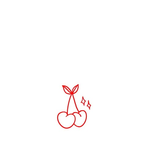 Love Heart Cherry Tattoo, Red Cherries Tattoo, Cute Holiday Tattoos, Cherry Wrist Tattoo, Minimalist Cherry Tattoo, Dripping Cherry Tattoo, Diet Coke Tattoo Simple, Cherry Ankle Tattoo, Cherry Line Art