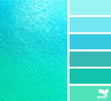 Color Sea Shades Of Blue Green Colour Palettes, Lime Green Turquoise Color Palette, Cool Blue And Green Color Palette, Colors Of The Ocean, Color Palette Aqua, Sea Blue And Green Color Palette, Turqoise Bedroom Color Schemes, Sea Foam Color Palette, Sea Green Color Palette