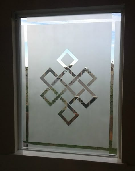 How To Frost A Window For Privacy - Frosted Window DIY :: spray paint and frog tape - create your own design. nice! French Door Window Film, Frosted Window Diy, Window Diy, Etching Designs, Frosted Glass Window, Frosted Glass Design, Frosted Window, Frosted Glass Door, Frosted Windows