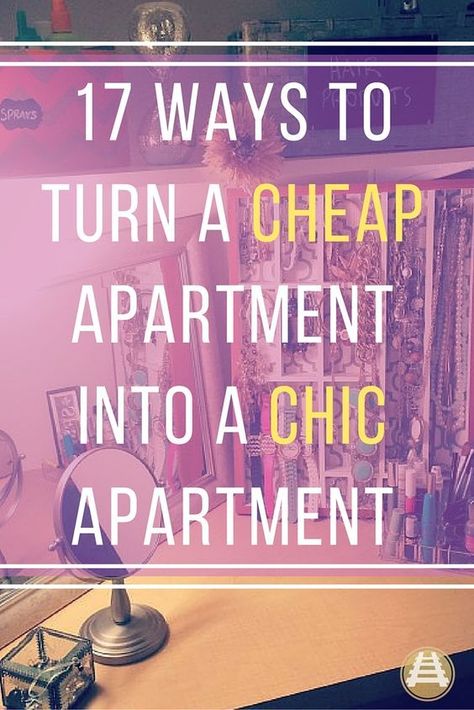 17 Ways to Turn a Cheap Apartment into a Chic Apartment. #homedecor Boho Apartment, Diy Home Decor For Apartments, Chic Apartment, Apartment Hacks, Apartment Checklist, Apartment Decorating On A Budget, Apartment Chic, Cheap Apartment, Apt Ideas