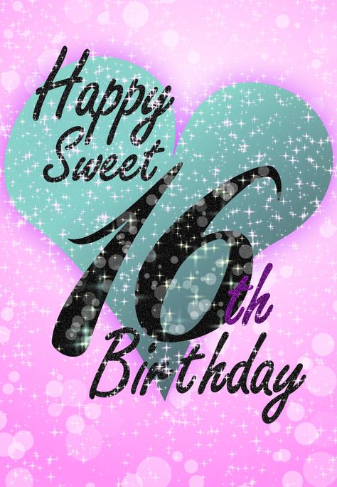 Sweet 16 - Free Printable Birthday Card | Greetings Island 16th Birthday Quotes, Happy Birthday Sweet 16, 16th Birthday Wishes, Happy Sweet 16, Free Printable Birthday Cards, 16th Birthday Card, Birthday Girl Quotes, Free Birthday Card, Happy 16th Birthday